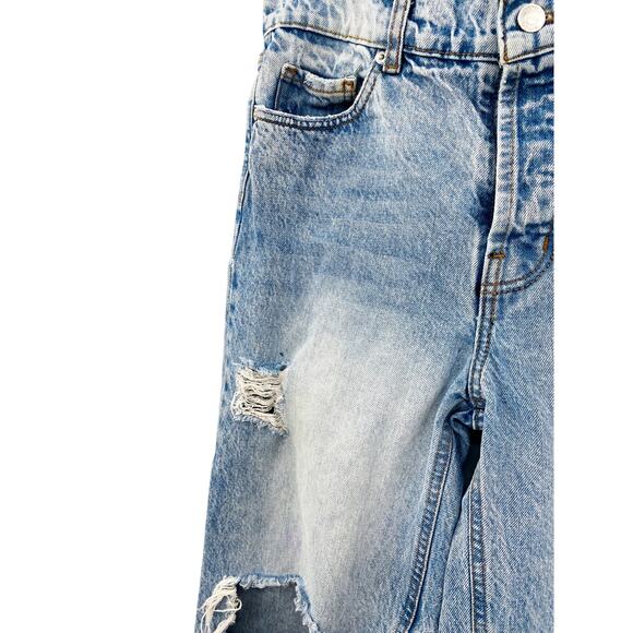 Revice Size 27 Blue Ripped Straight Leg Jeans - Picture 4 of 5